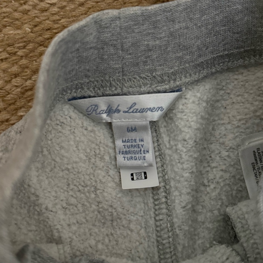 Ralph Lauren Baby Jogger Sweatpants | Gray | 6 Months | EUC - Picture 2 of 3